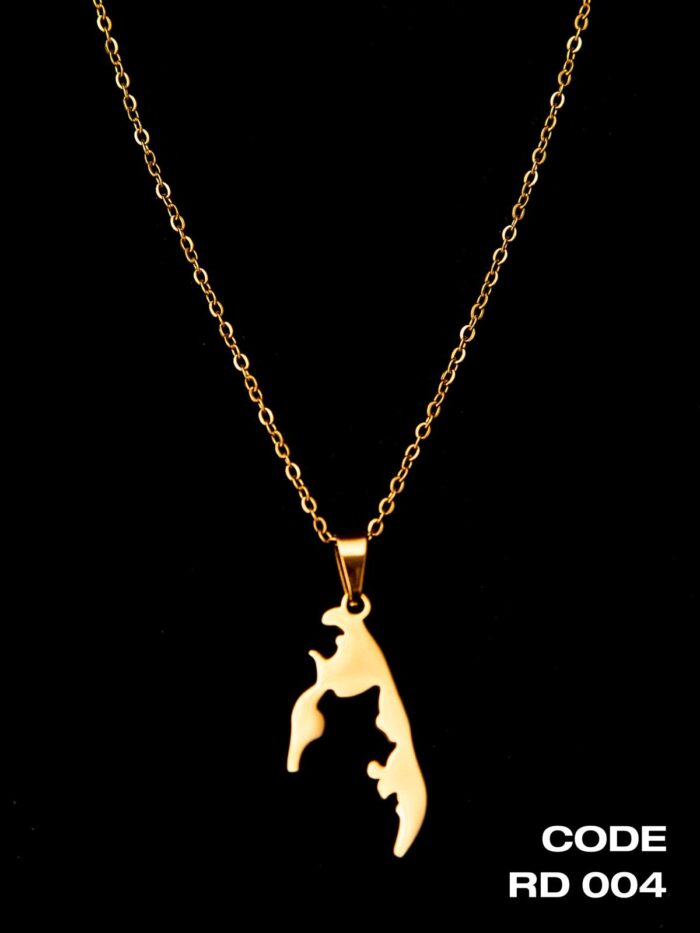 Tamil Eelam Map Necklace small size