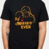 Unisex Black T-Shirt With Gold Print
