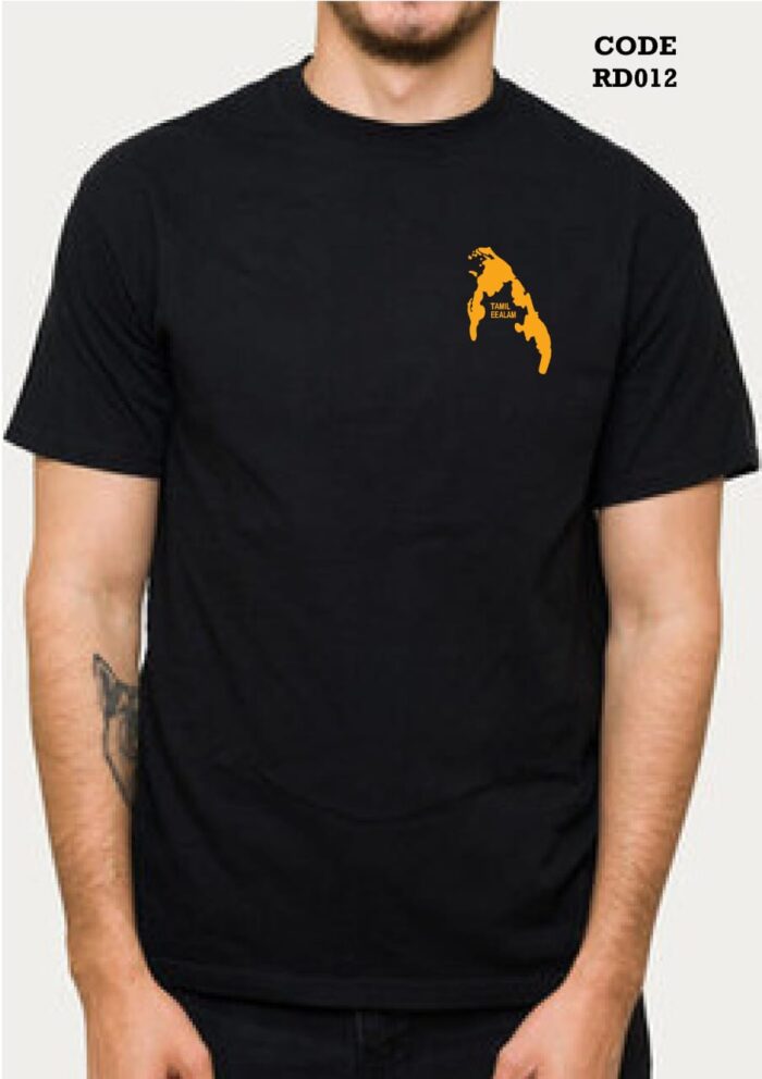 WhatsApp Image 2025-11-18 at 01.25.37 (4) 'Tamil Eelam' Gold Printed Unisex Crew Neck T-Shirt